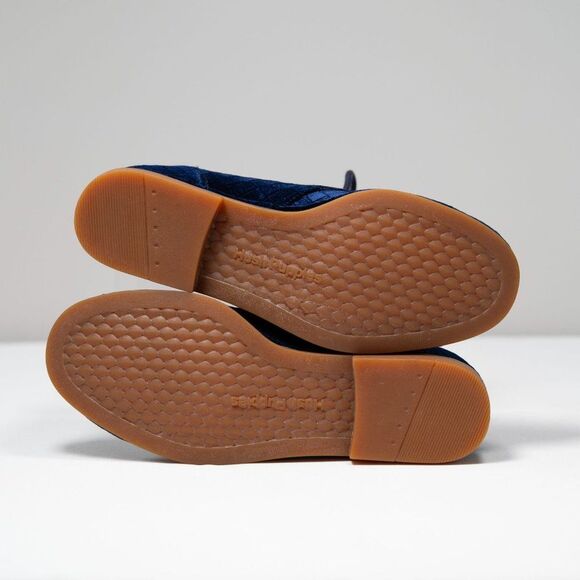 Hush Puppies Cyra Catelyn Navy Velvet Chukka Lace-up Ankle Booties Size 7 - Picture 7 of 9